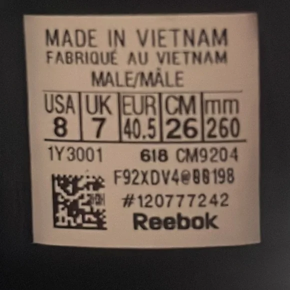 Reebok Classic Harman Leather Sneakers | Black (Men’s 8)(Women’s 9.5) - Picture 8 of 10